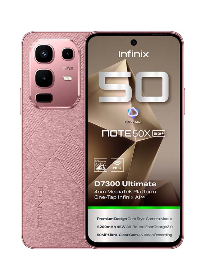 Infinix Note 50 X Dual SIM Sunset Spice Pink 8+8GB RAM  256GB 5G - Middle East Version - Image 1
