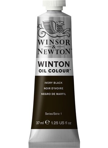 Winsor Newton Winton Oil Paint 37Ml - N:24 Ivory Black 
