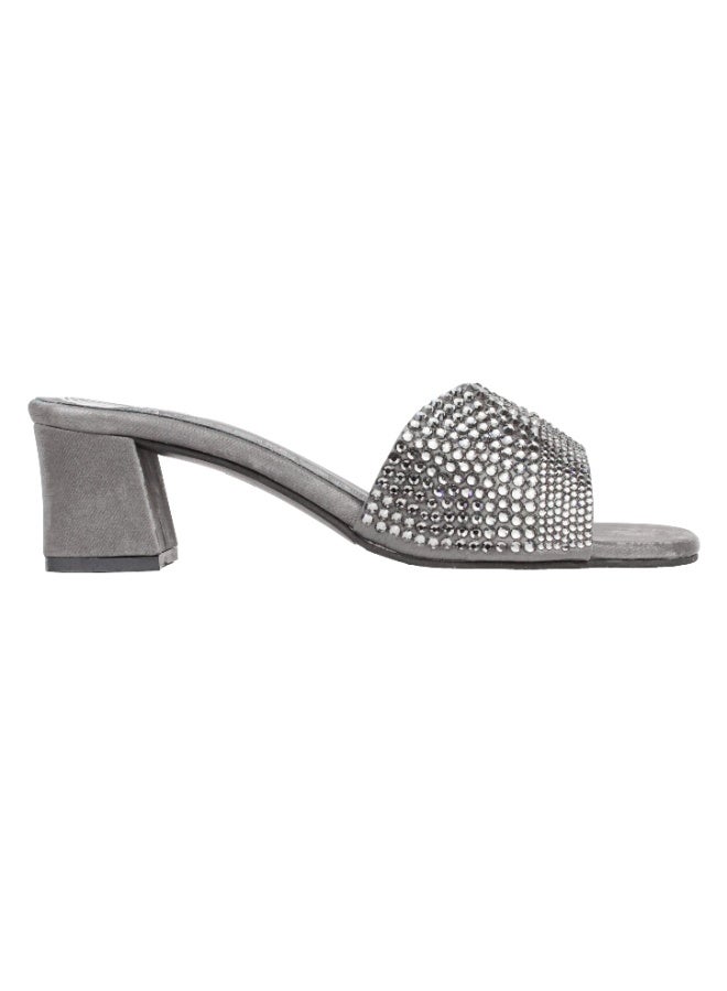 Dollar's Fashion Amina Women Heels, Synthetic Leather Block Heel Sandals, Embellished Upper Slip On Design, Dressy Party Heels for Women, Occasion Footwear - Image 3