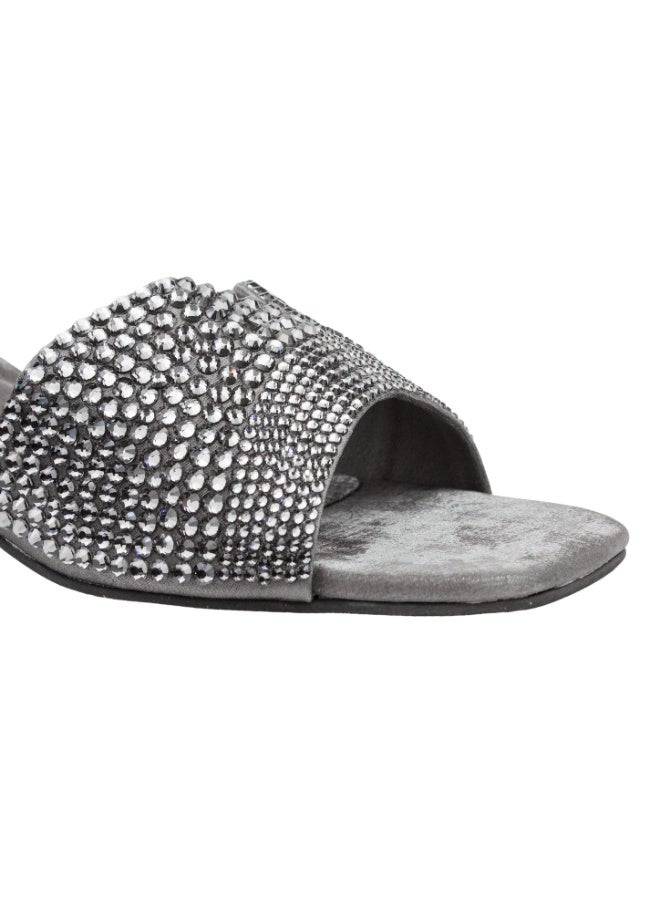 Dollar's Fashion Amina Women Heels, Synthetic Leather Block Heel Sandals, Embellished Upper Slip On Design, Dressy Party Heels for Women, Occasion Footwear - Image 4