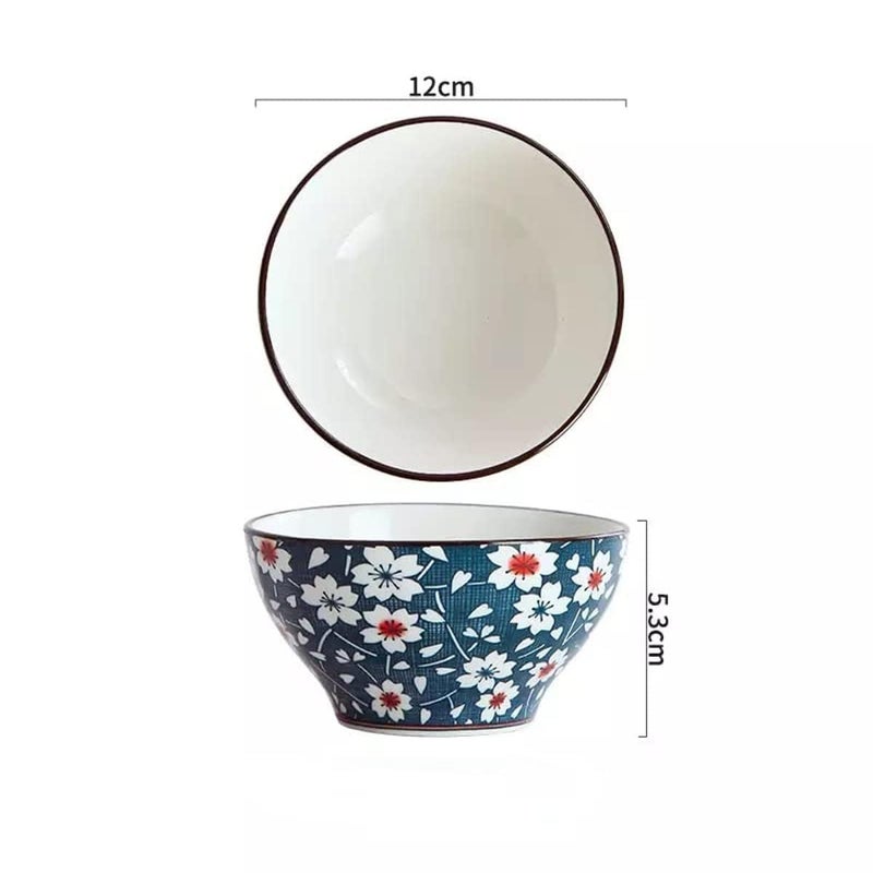 Vortipu Ceramic Japanese Ramen Bowls Set - Small Soup & Noodle Bowls for Udon, Soba, Pho, and Ramen - Porcelain 300ML Pho Bowls, Perfect for Hot Soups & Noodles (2) - Image 2
