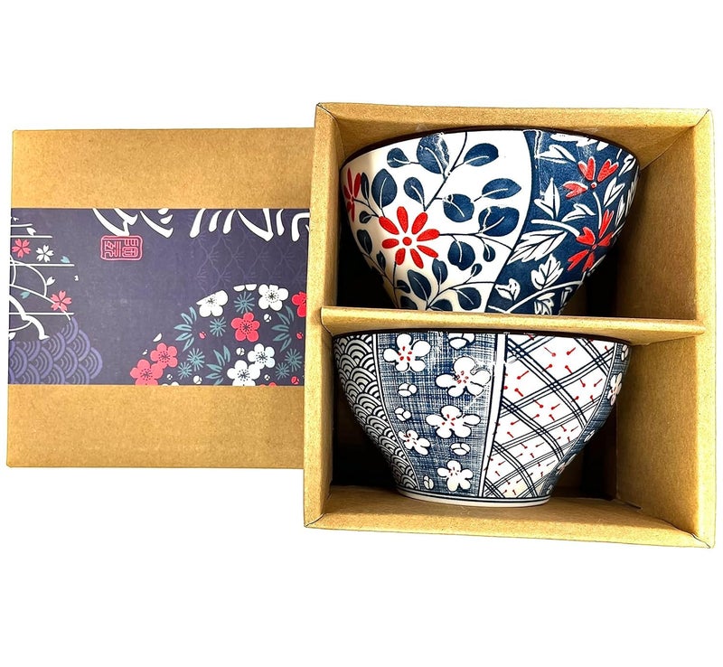 Vortipu Ceramic Japanese Ramen Bowls Set - Small Soup & Noodle Bowls for Udon, Soba, Pho, and Ramen - Porcelain 300ML Pho Bowls, Perfect for Hot Soups & Noodles (2) - Image 4