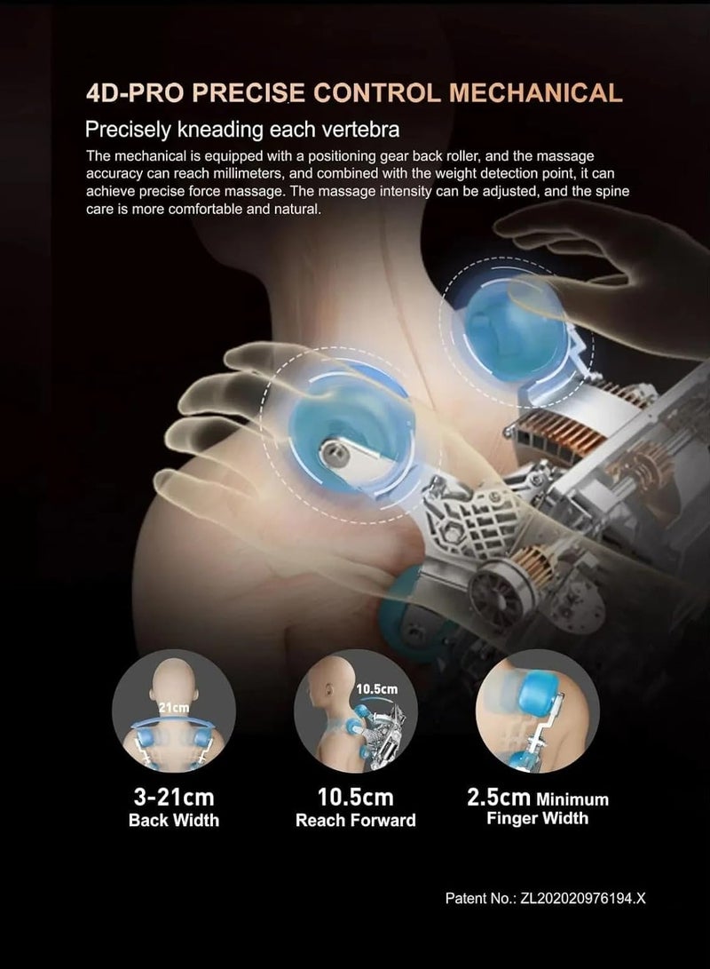 منزل منظم كرسي التدليك iRest A550 مع التحكم الصوتي، قضيب توجيه مرن i-OPEN، حركة دقيقة 4D-Pro، كشف ذكي مزدوج، وسادة هوائية كهربائية تلسكوبية ثلاثية الأبعاد، كل ذلك في واحد  - Image 3