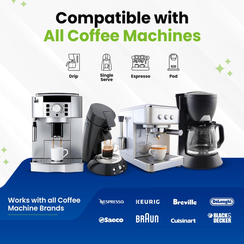 True Fresh Coffee Machine Cleaner & Descaler Tablets 25 Pack - Removes Limescale & Oils, Compatible with Keurig, Nespresso, Breville, Delonghi, Miele - for Espresso & Drip Makers, 1 Year Supply - Image 5