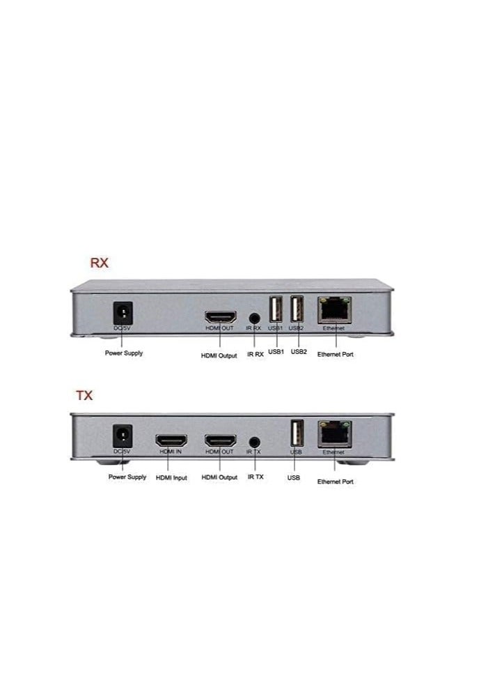 4K 120M HDMI KVM Extender Transmitter Receiver Over Cat5/5e/Cat6 RJ45 Ethernet Cable Support USB Mouse Keyboard Touch Screen - Image 5