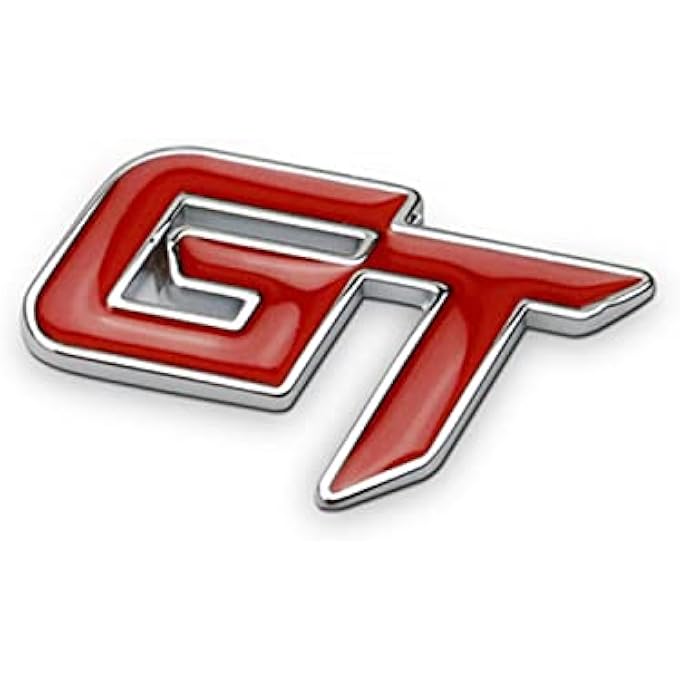 rayihni Gt Badge Solid Metal Car Emblem Auto Emblem 3D Metal Car Sticker Rear Car Tail Decoration Sticker - Image 1