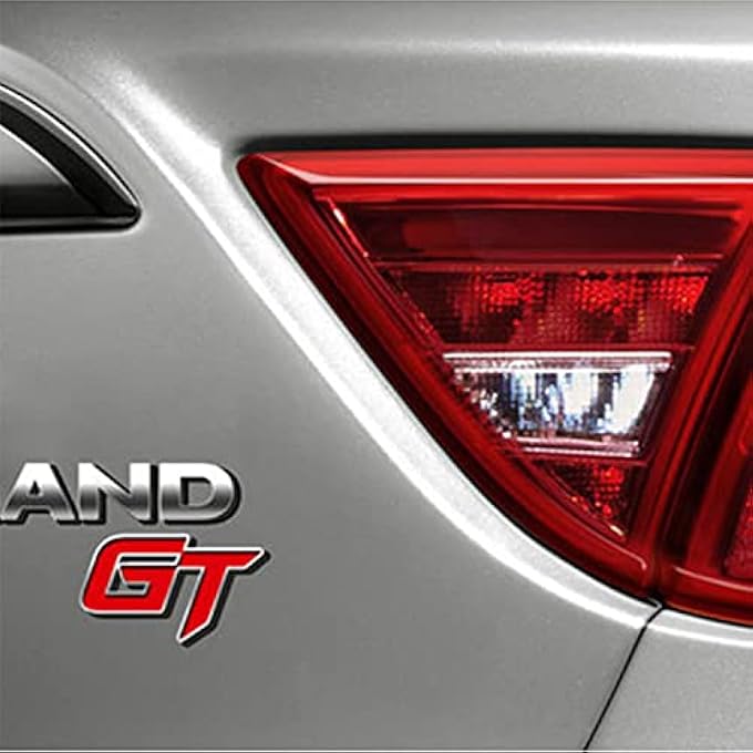 rayihni Gt Badge Solid Metal Car Emblem Auto Emblem 3D Metal Car Sticker Rear Car Tail Decoration Sticker - Image 2