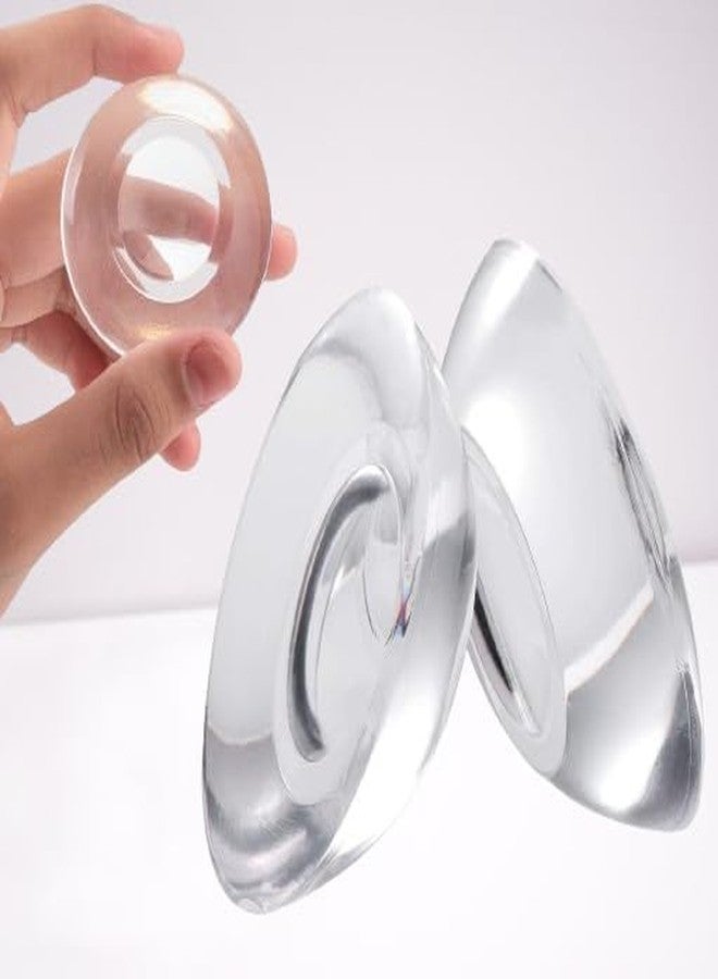 VINATOSLA Wash and Reusable Door Knob Wall Protector Transparent Round Silicone Glossy Door Handle Bumper for Doorknobs, Headboard, Refrigerator Door, Cabinets Pack of 6 Pcs - Image 2