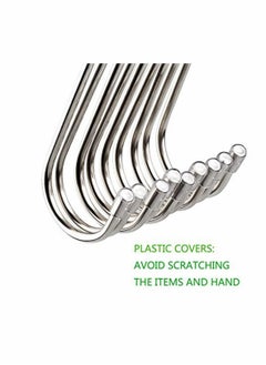 Y&D S Hooks Large 10 Pack Stainless Steel Metal Shaped Heavy-Duty Hanging Hangers with Ball Ends for Spoon Pan Pot Towel in Kitchen Bedroom Bathroom Office  - Image 3