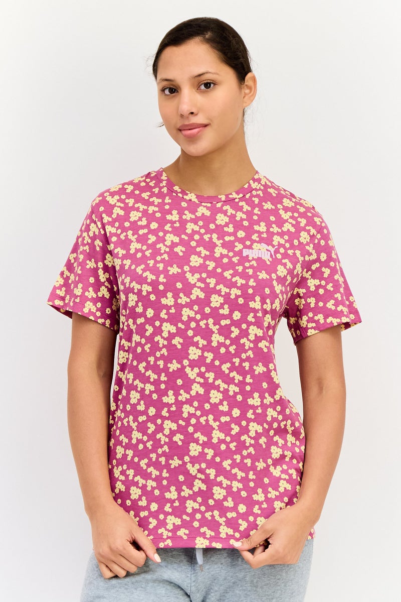 PUMA Women Relaxed Fit Short Sleeve Training T-Shirt, Multicolor - Image 1