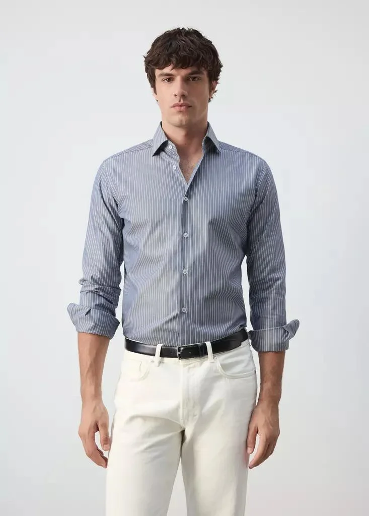 Mango Man  Slim-Fit Striped Shirt for Men | Best Price UAE
