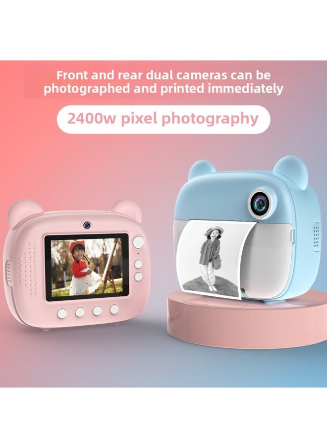 Generic Russian Hot Private Model Polaroid Dual Camera HD Children's Printing Camera Digital Camera-Color:32G High-speed Memory Card  - Image 1