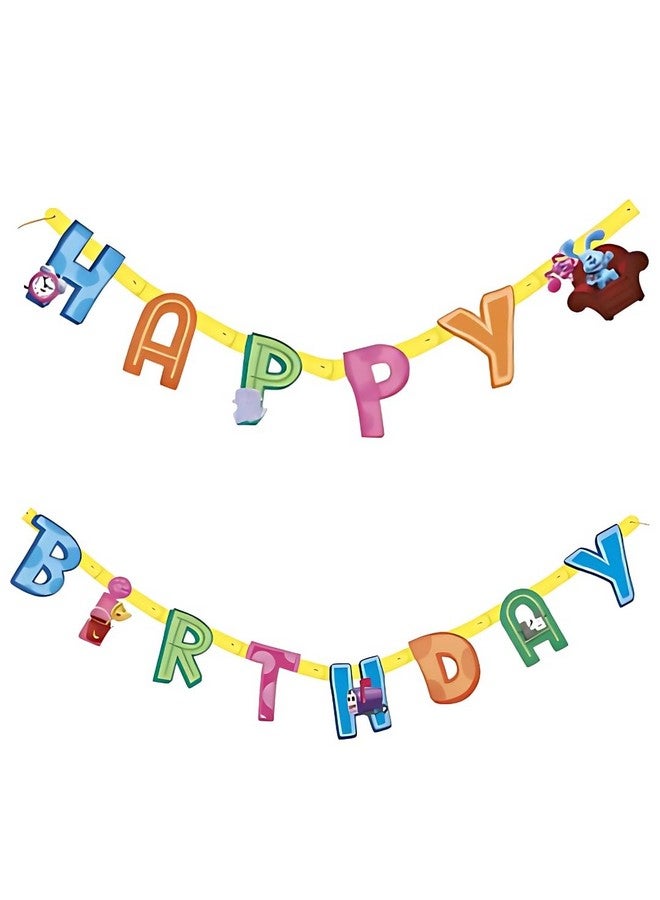 Unique Vibrant Blue's Clues Large Jointed "Happy Birthday" Banner - Perfect for Kids' Birthdays, Themed Events & Milestones - Image 1