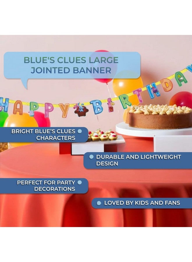Unique Vibrant Blue's Clues Large Jointed "Happy Birthday" Banner - Perfect for Kids' Birthdays, Themed Events & Milestones - Image 2