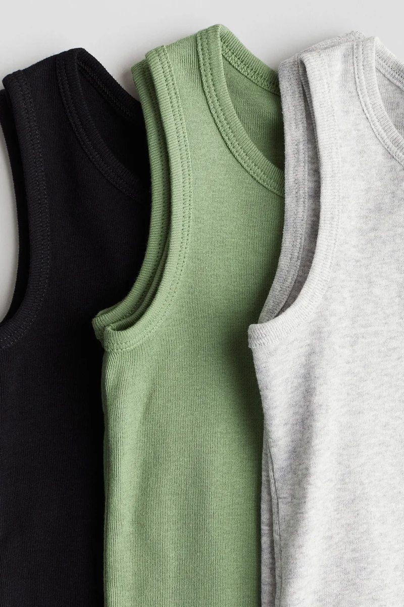 H&M 3-pack cotton vest tops