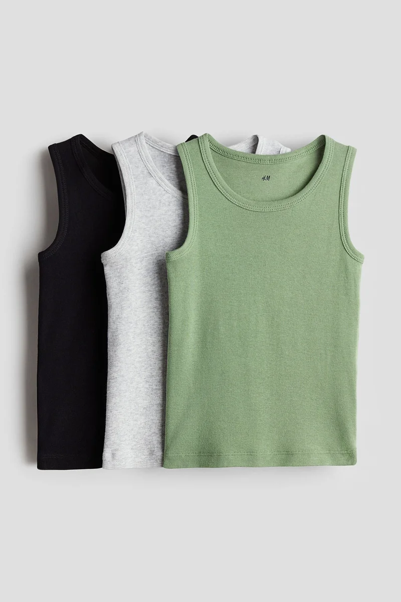 H&M 3-pack cotton vest tops