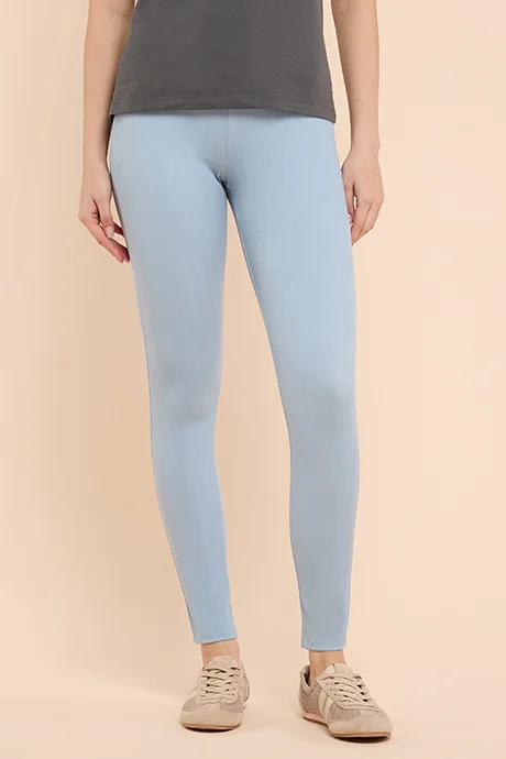 أر أند بي Solid Jeggings with Elastic Waist