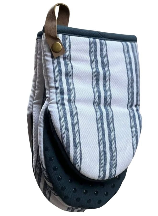 Happy Home 2 Pack Soft Ribbed Silicone Oven Gloves, Heat Resistant up to 500°F, Flexible and Waterproof with Non-Slip Grip and Hanging Loop Gloves, Suitable for Kitchen Cooking, Baking, Grilling (Multicolor) - Image 4