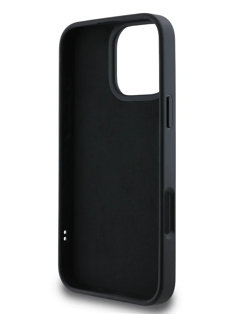 Karl Lagerfeld iPhone 16 Pro Max Case with 3D Rubber Signature Logo PU Hard Cover / Drop protection / Slim Profile / Lightweight Back Cover - Black