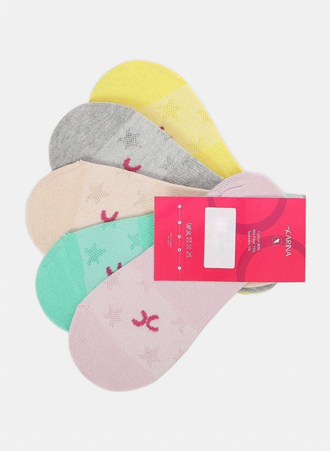 Carina Stars Invisible Socks - 5 Pairs - Image 2