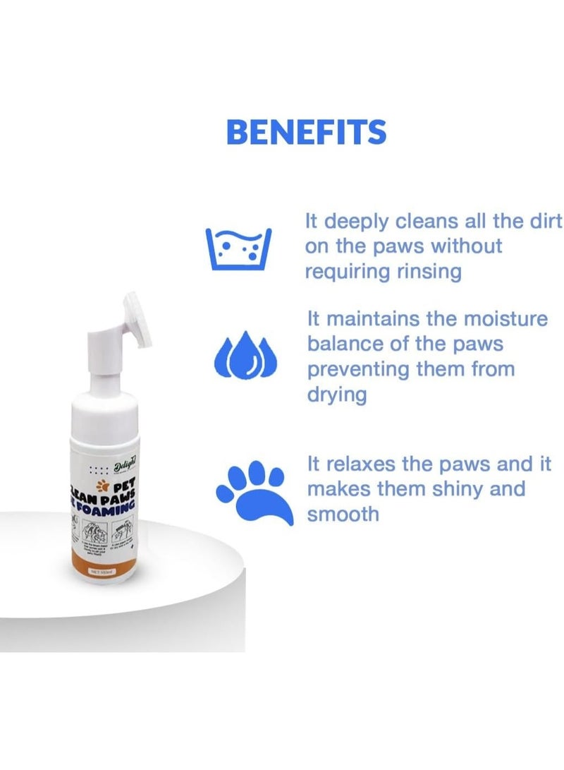 Delight Pet Paws Cleaning No Rinse Foaming 150 ML - Image 2