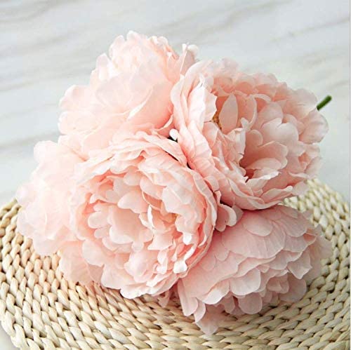 Tinsow Artificial Peony for Home Decoration, 5 Pcs Faux Peonies with Stems, Silk Flowers Bouquet for Wedding Decoration and Flower Arrangement - Image 3