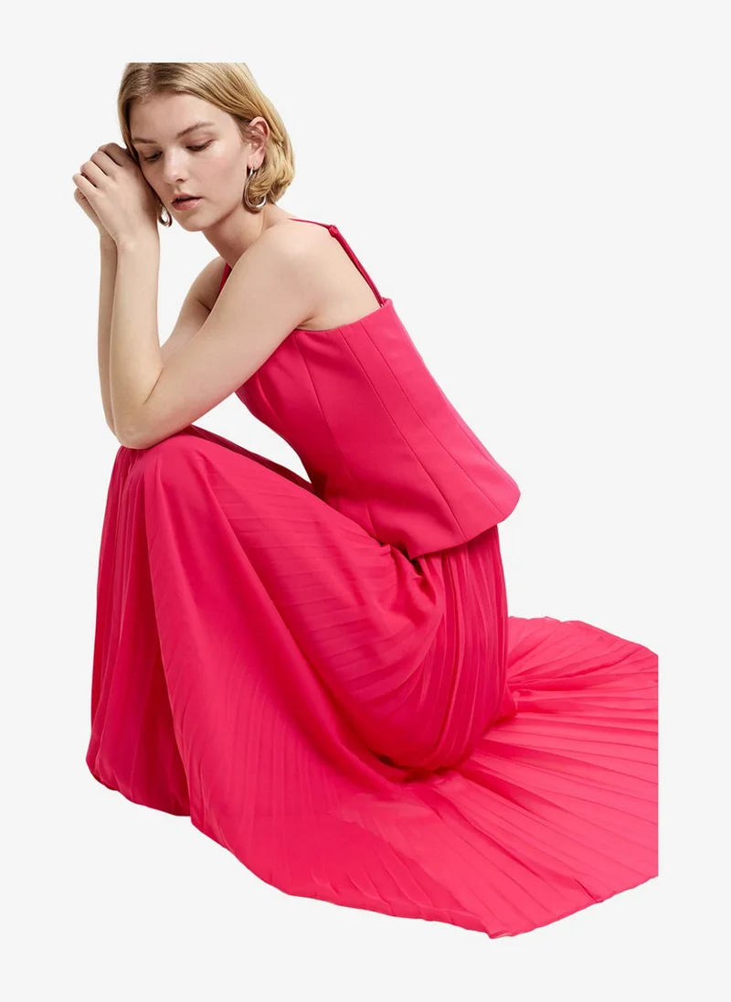 French Connection  Women's Peony Pink Tiana Ggt Mix Corset Dress for Women | Best Price UAE