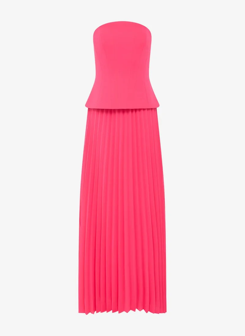 French Connection  Women's Peony Pink Tiana Ggt Mix Corset Dress for Women | Best Price UAE