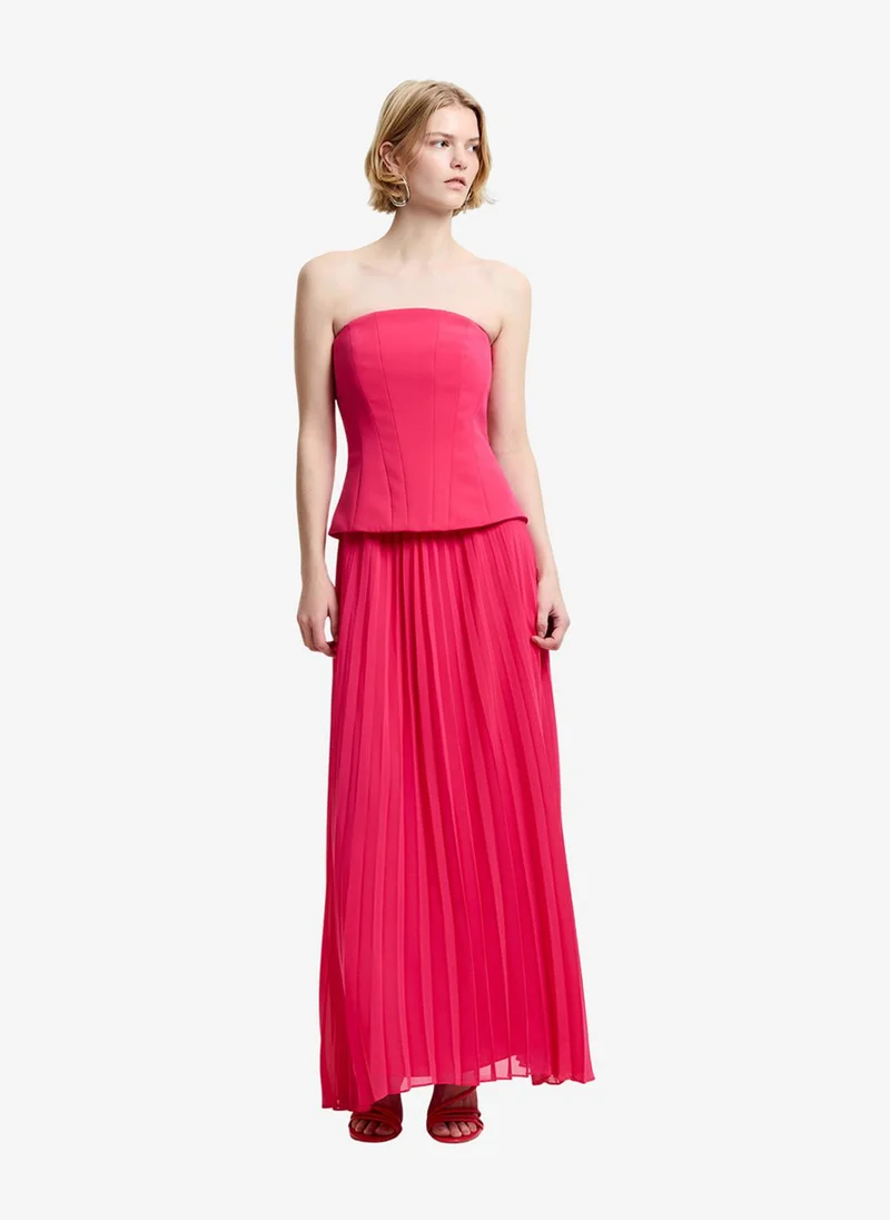 French Connection  Women's Peony Pink Tiana Ggt Mix Corset Dress for Women | Best Price UAE
