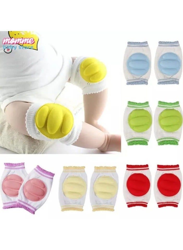 3 Pairs Baby Knee Pads for Crawling - Adjustable Breathable Waterproof Safety Protector, Anti-Slip Elastic Knee Elbow Pads Cushion for Babies, Toddlers, Infants, Boys, Girls, Kids - Image 1