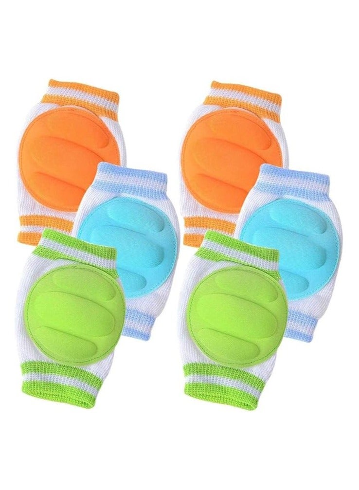 3 Pairs Baby Knee Pads for Crawling - Adjustable Breathable Waterproof Safety Protector, Anti-Slip Elastic Knee Elbow Pads Cushion for Babies, Toddlers, Infants, Boys, Girls, Kids - Image 4