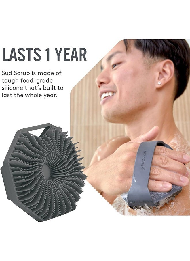 Arabest - Antimicrobial Silicone Body Scrubber for Sensitive Skin, Eco-Friendly, Lathers Well, and Charcoal-Infused for a Deep Clean,Get Softer, Healthier Skin - Image 1