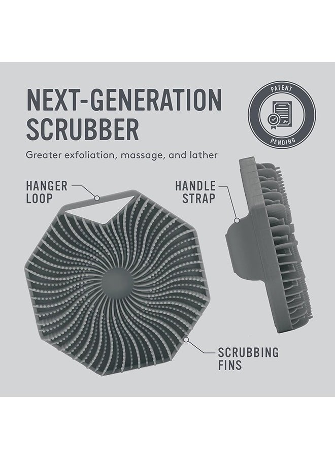 Arabest - Antimicrobial Silicone Body Scrubber for Sensitive Skin, Eco-Friendly, Lathers Well, and Charcoal-Infused for a Deep Clean,Get Softer, Healthier Skin - Image 1