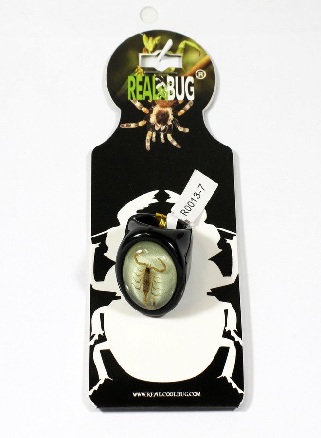 REALBUG Golden Scorpion Black Ring Size 6 - Image 5