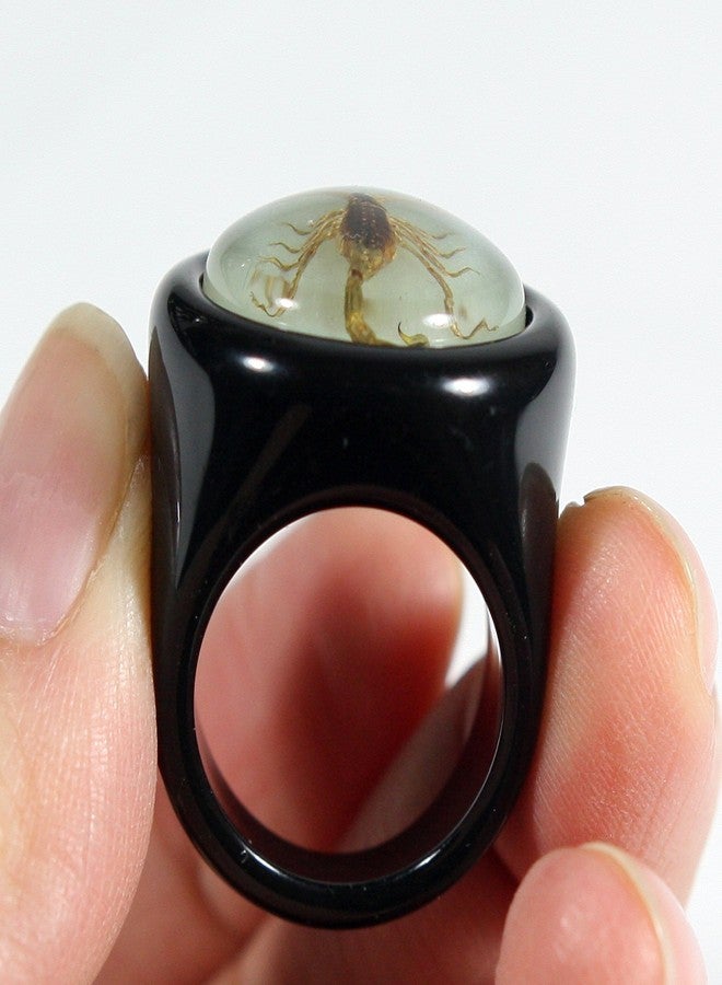REALBUG Golden Scorpion Black Ring Size 6 - Image 3