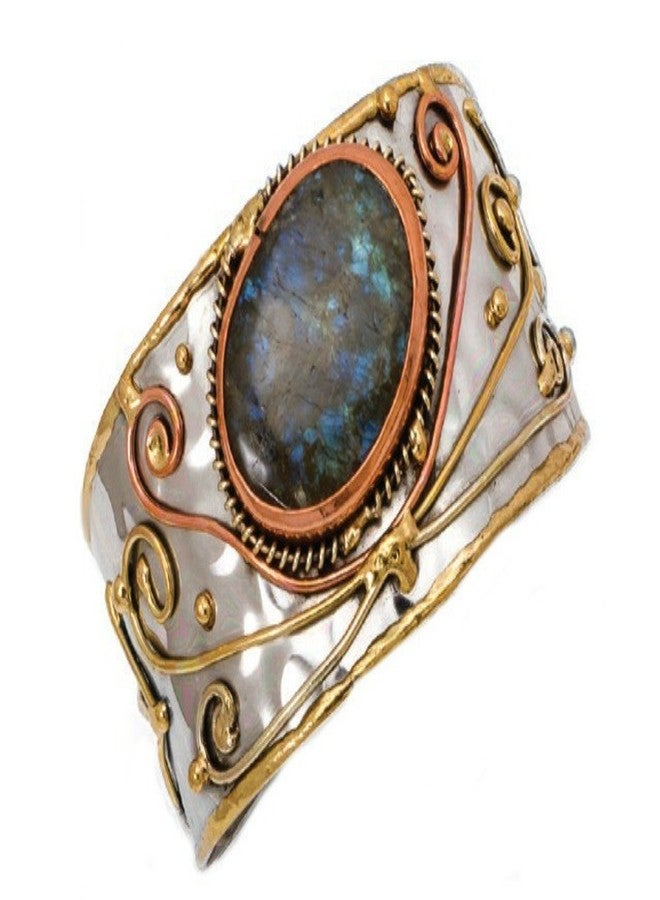 Labradorite Mixed Metal Cuff Bracelet