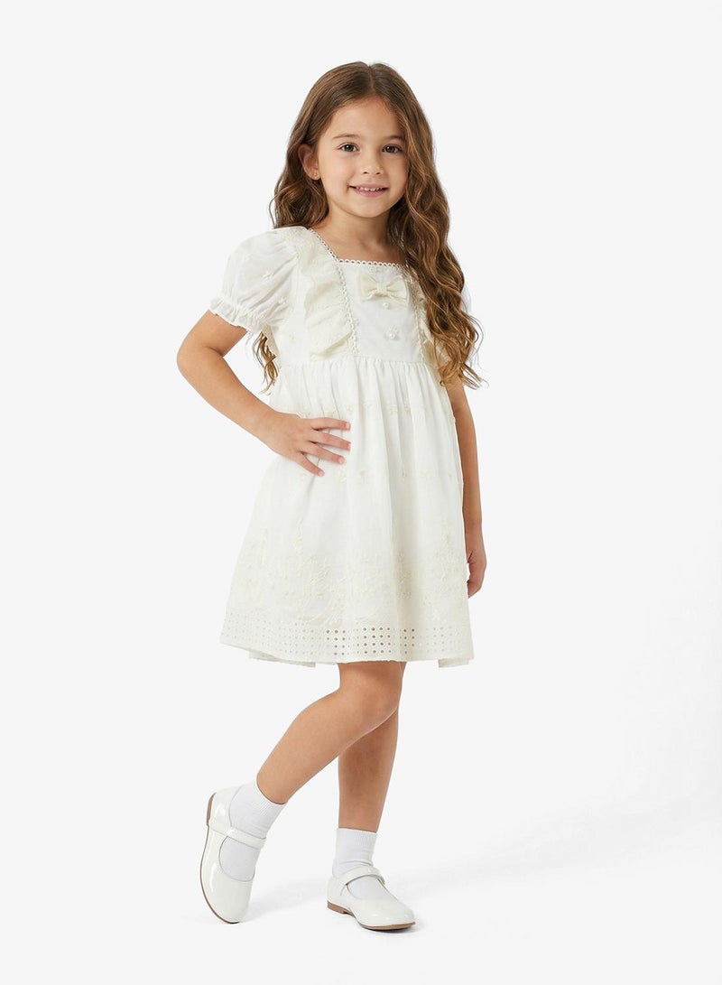 Pinata Embroidered Pearl Detailed Occasion Dress - Image 1
