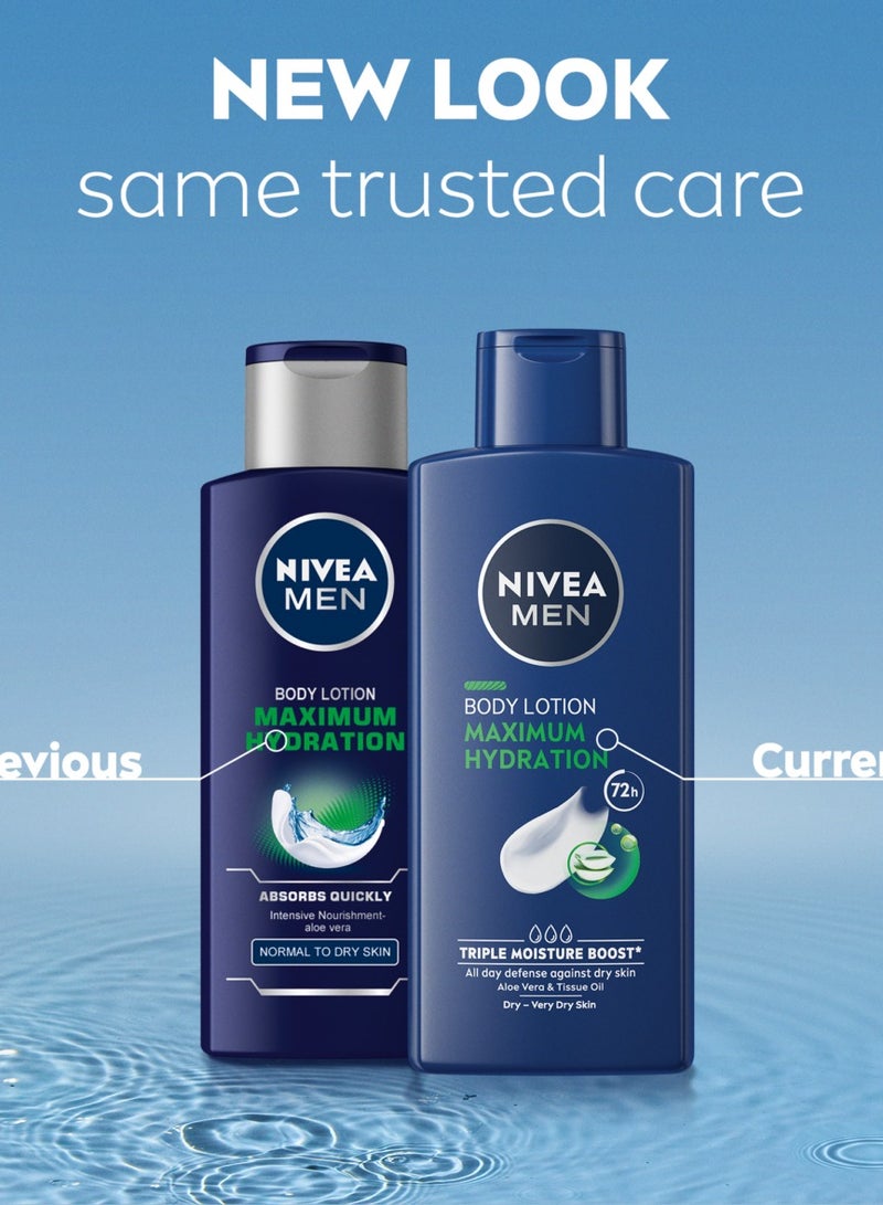 نيفيا Men Maximum Hydration Nourishing Body Lotion 400ml - Image 2