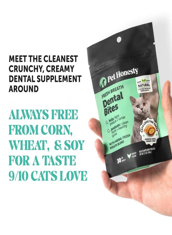 Pet Honesty Fresh Dental Bites for Cats - Crunchy & Creamy Cat Dental Treats for Fresh Breath, Plaque + Tartar Control, Cleans Teeth + Gums, Daily Cat Oral Care (30 Day Supply) - Image 4
