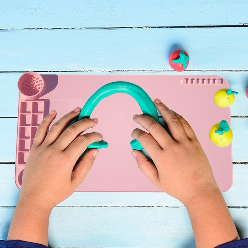 windforgecraft Craft Mat for Table Kids | Painting Craft Mat | Painting Mat for Craft, Nonstick Silicone Sheet with Cleaning Tank & Brush Holder for Paint Art Creations and - Image 3