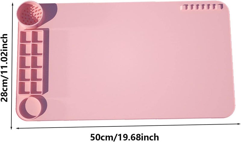 windforgecraft Craft Mat for Table Kids | Painting Craft Mat | Painting Mat for Craft, Nonstick Silicone Sheet with Cleaning Tank & Brush Holder for Paint Art Creations and - Image 4