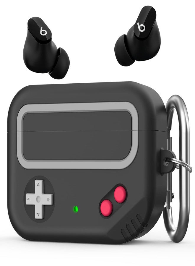 TRONWIN Beats Studio Buds Case - Retro Design Protective Case Cover with Keychain Compatible with Beats Studio Buds 2021 & Buds+ Plus 2023 (Black) - Image 1