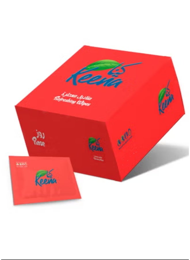 Keena Refreshing Wipes - Rose 100 Tissue