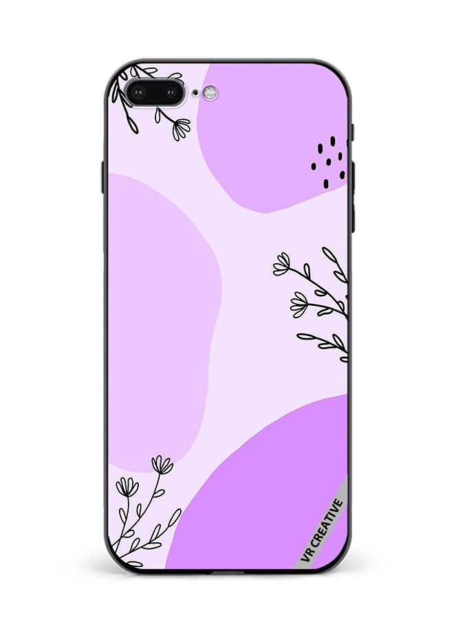 VR CREATIVE Protective Case Cover For Apple iPhone 7 Plus/8 Plus Purple Flower Design Multicolour - Image 1
