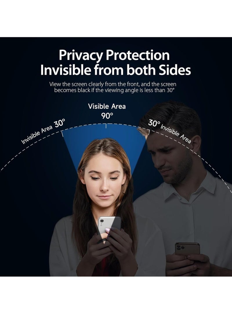 vesus Privacy Glass for iPhone 15 Pro Max Screen Protector Anti-Spy Tempered Glass Film 9H Hardness Scratch Resistant Bubble Free Anti Spy Tempered Glass - Image 3