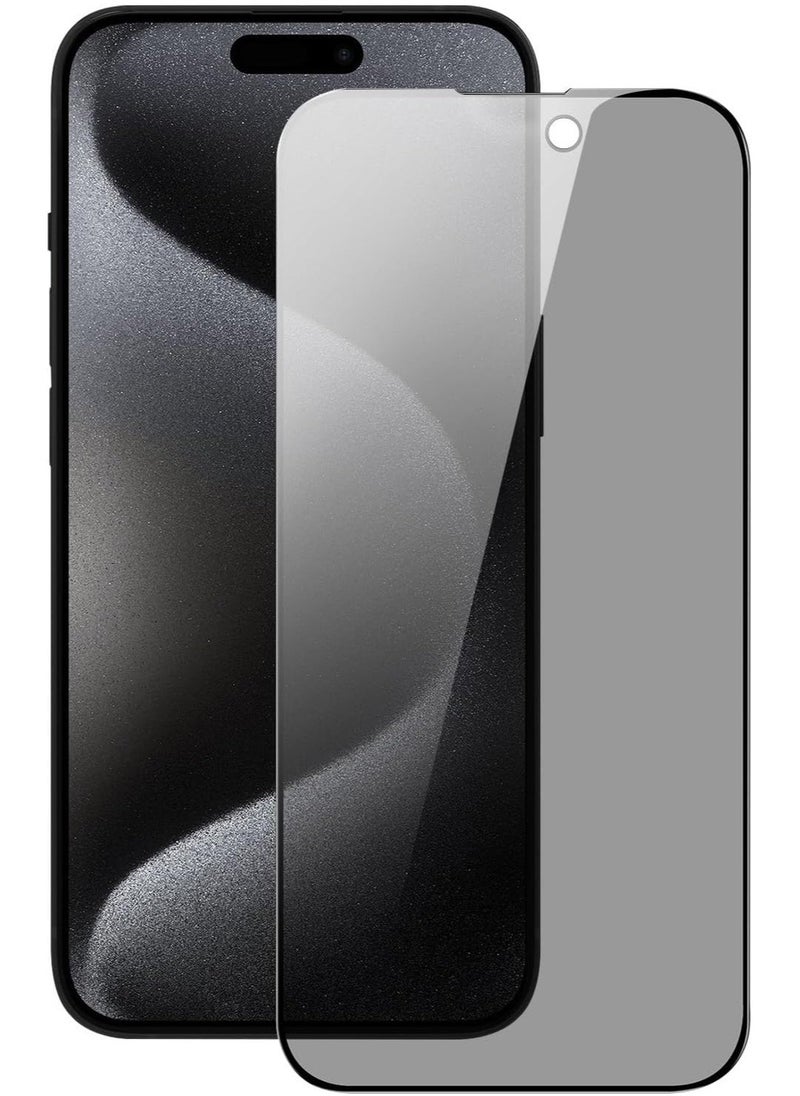 vesus Privacy Glass for iPhone 15 Pro Max Screen Protector Anti-Spy Tempered Glass Film 9H Hardness Scratch Resistant Bubble Free Anti Spy Tempered Glass - Image 2