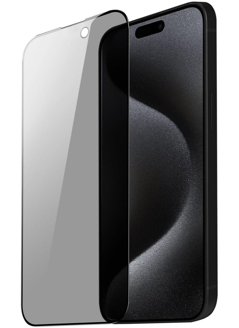 vesus Privacy Glass for iPhone 15 Pro Max Screen Protector Anti-Spy Tempered Glass Film 9H Hardness Scratch Resistant Bubble Free Anti Spy Tempered Glass - Image 1