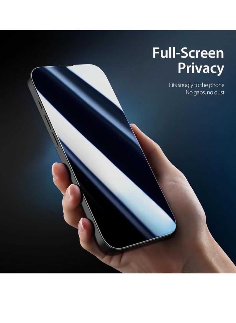 vesus Privacy Glass for iPhone 15 Pro Max Screen Protector Anti-Spy Tempered Glass Film 9H Hardness Scratch Resistant Bubble Free Anti Spy Tempered Glass - Image 5