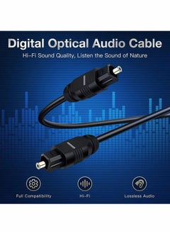Excefore Digital Optical Audio Cable 6ft 1.8M, 24K Gold-Plated, Ultra-Durable Slim Optical Cable Digital Audio Cable for Home Theater, Sound Bar, TV, PS4, Xbox, VD/CD Player, Game Console& More, Black  - Image 2