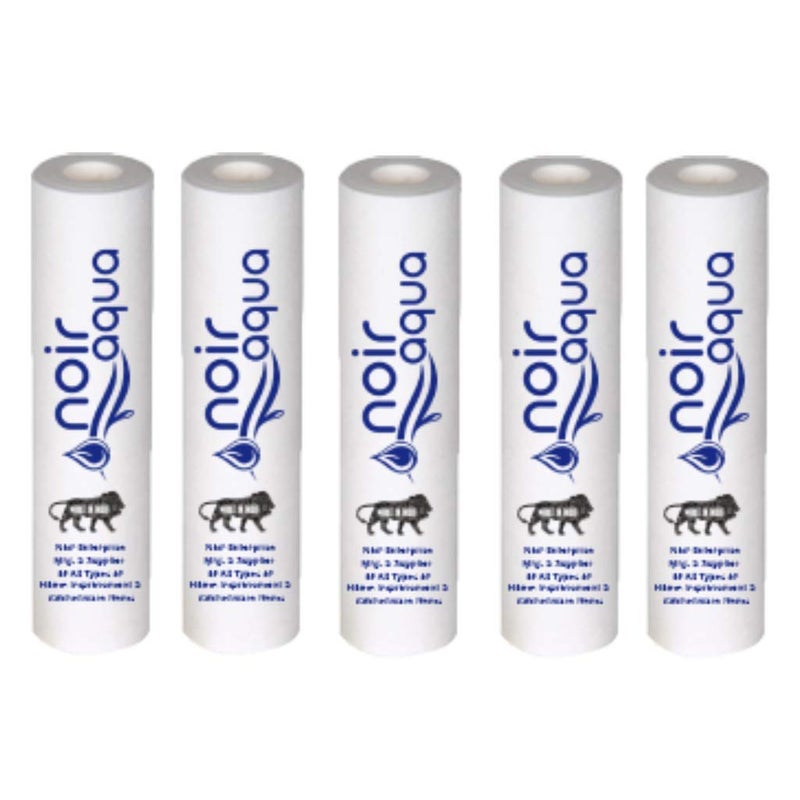 Noir Aqua 5pcs PP Spun Filter for All Type RO Water Purifiers (10 Inch, 5 Micron) | RO Spun Filter Cartridge Sponge Replacement Water Filter Candle - Image 4